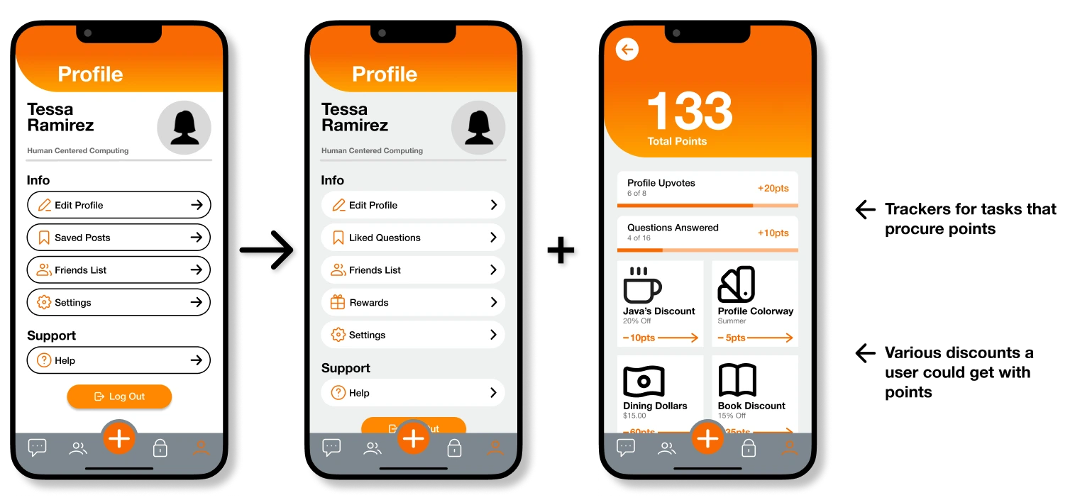 screenshot of a part of the app showing the 3rd change