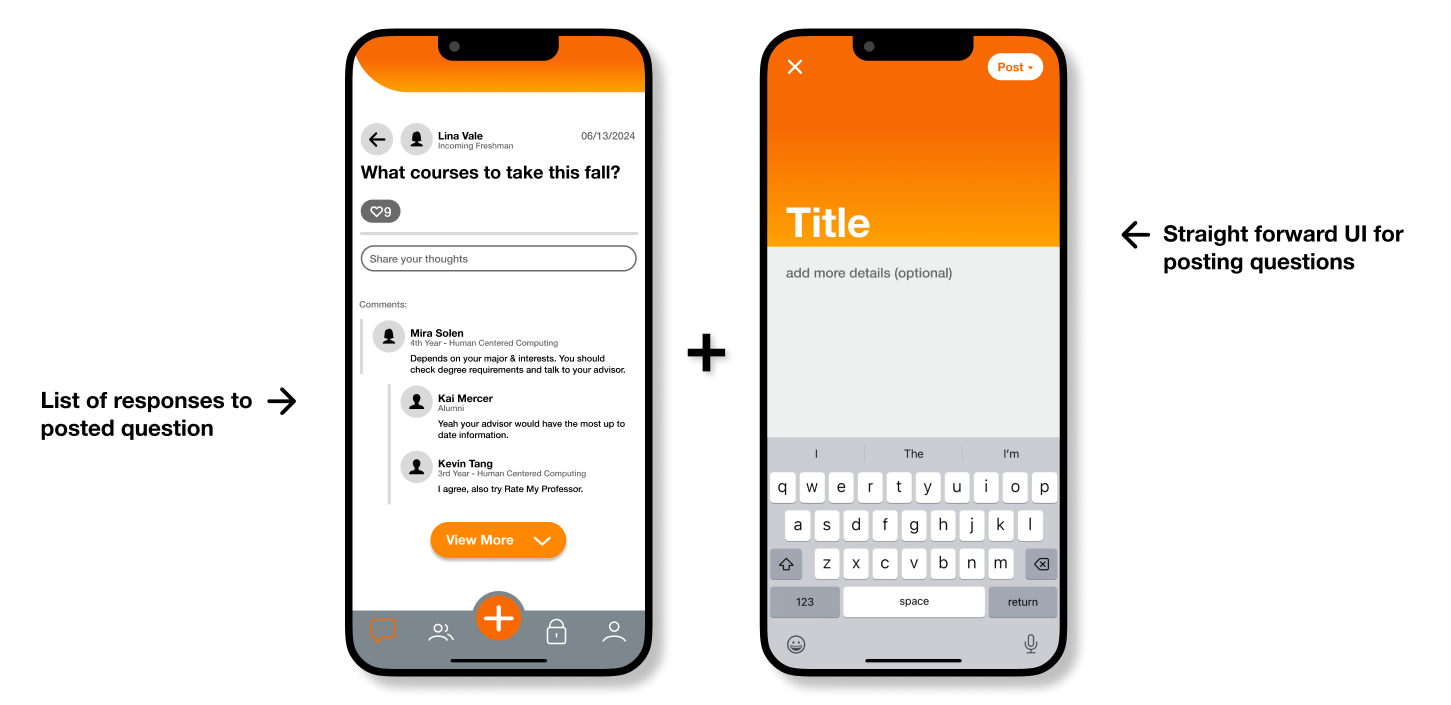 screenshot of a part of the app representative of solution 1