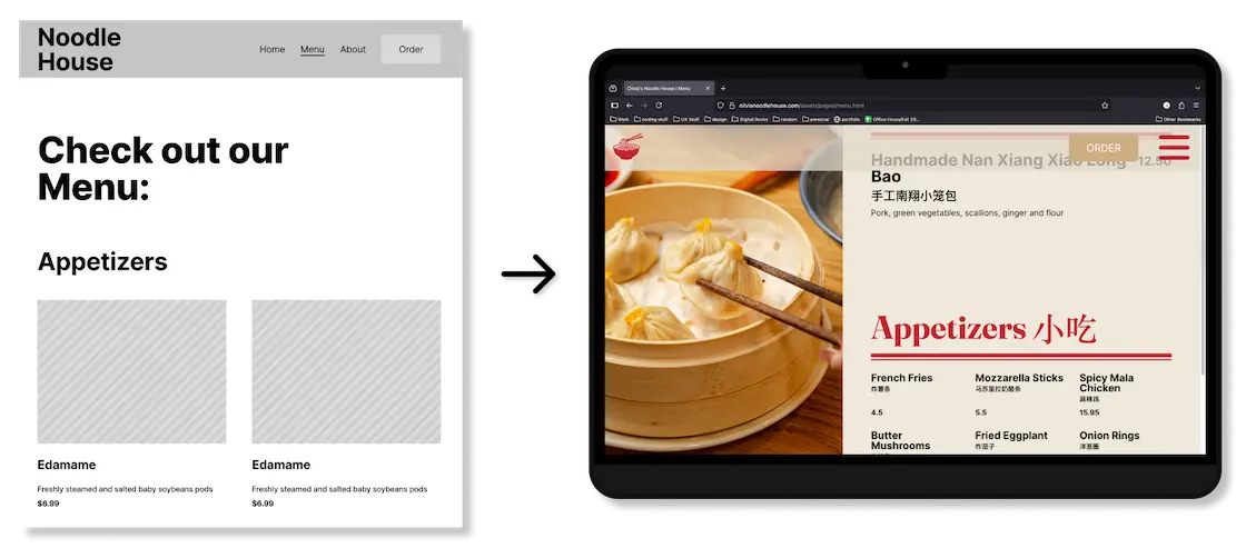 screenshot of a part of the app showing the 2nd change