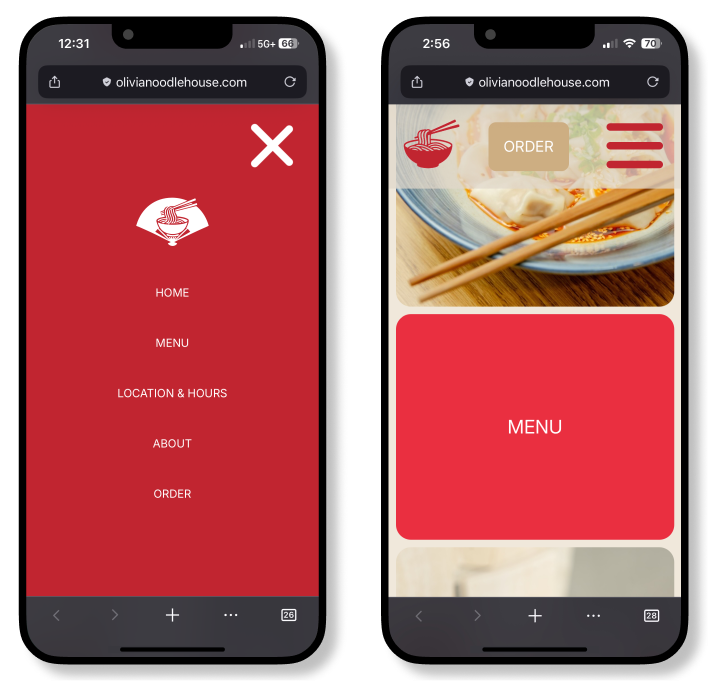 screenshot of a part of the app representative of solution 1