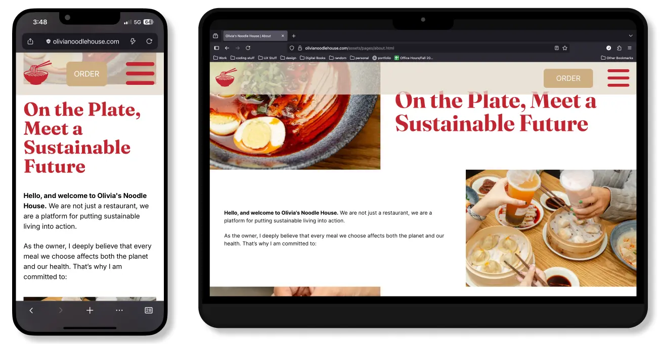 screenshot of a part of the app representative of solution 3